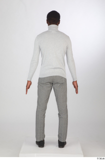 Kavan black sneakers casual dressed grey trousers standing white long…